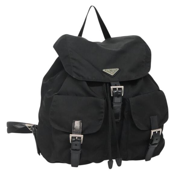 PRADA Backpack Nylon Black Silver - Picture 1 of 9